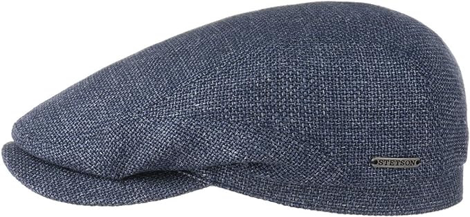 Stetson - platte pet - Taleco wol linnen - blauw
