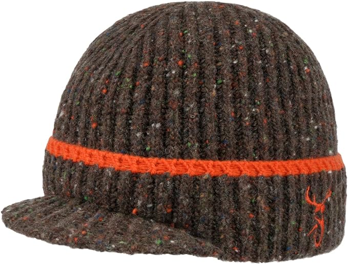 Stetson - beanie - muts - Deer met Klep bruin - oranje