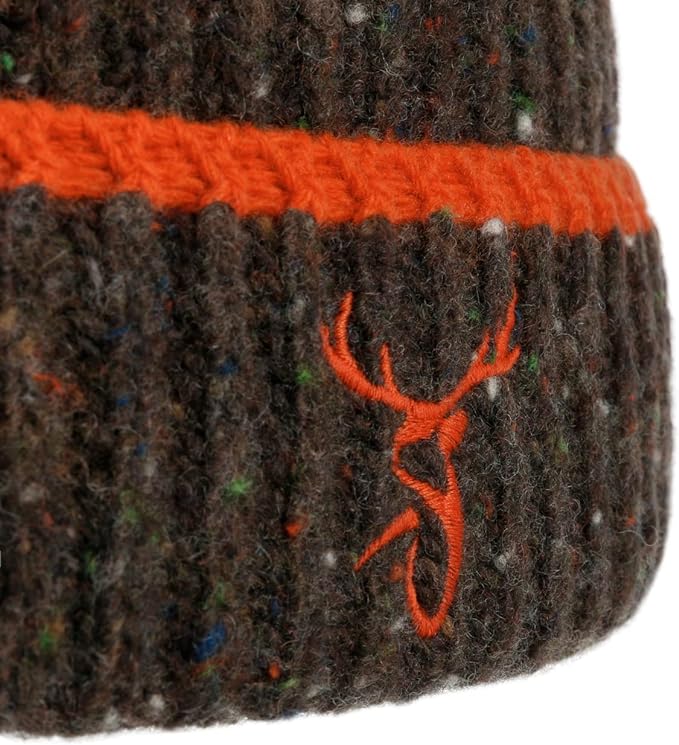 Stetson - beanie - muts - Deer met Klep bruin - oranje
