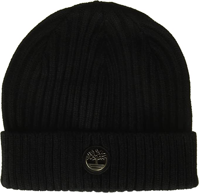 Timberland - muts - beanie - ribbed met logo - zwart